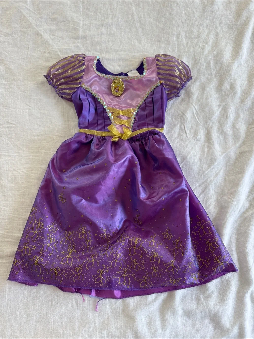 Disney Purple and Pink Princess Dress-Up Gown with Gold Trim